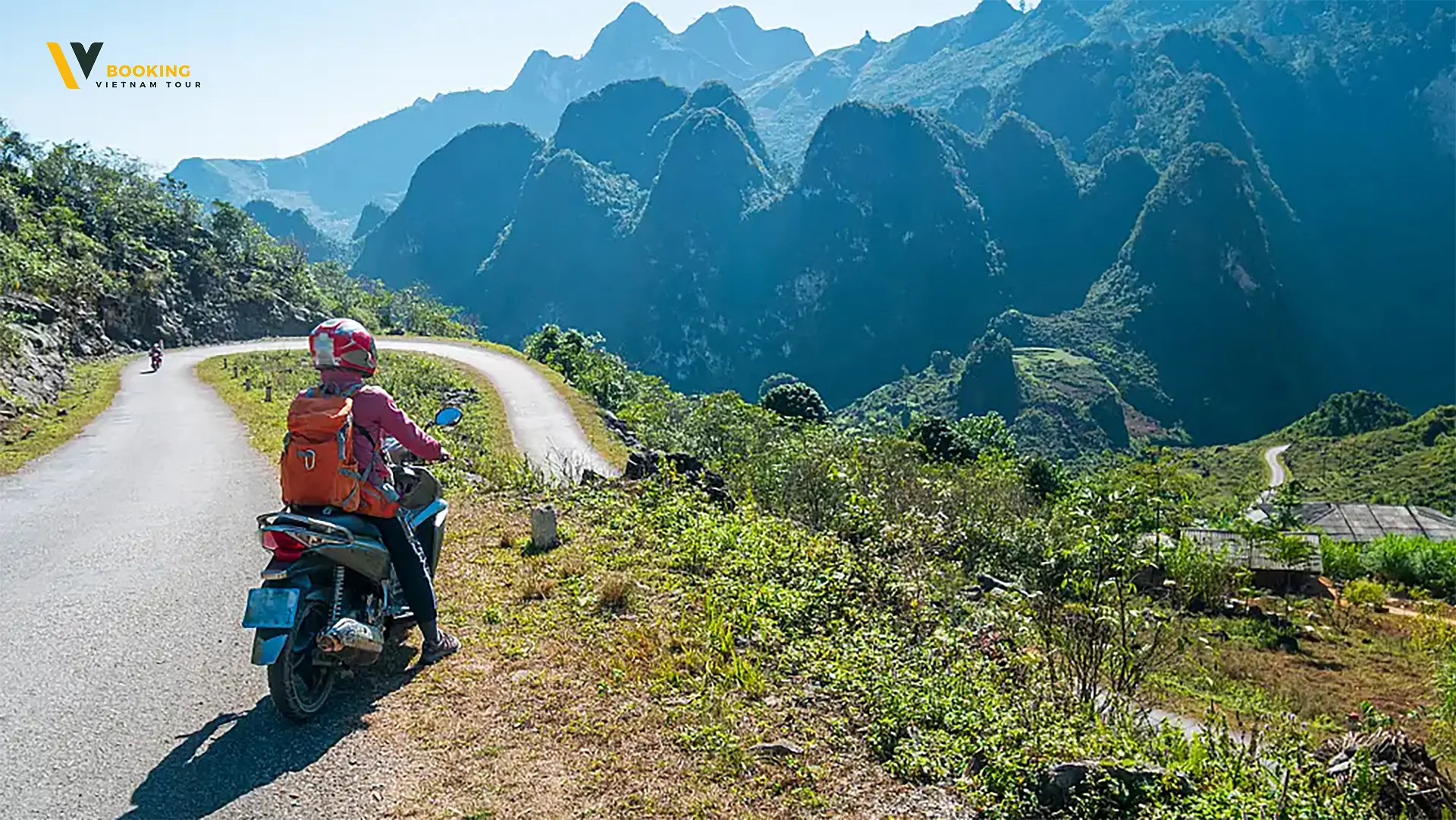 Riding A Motorbike To Mua Cave