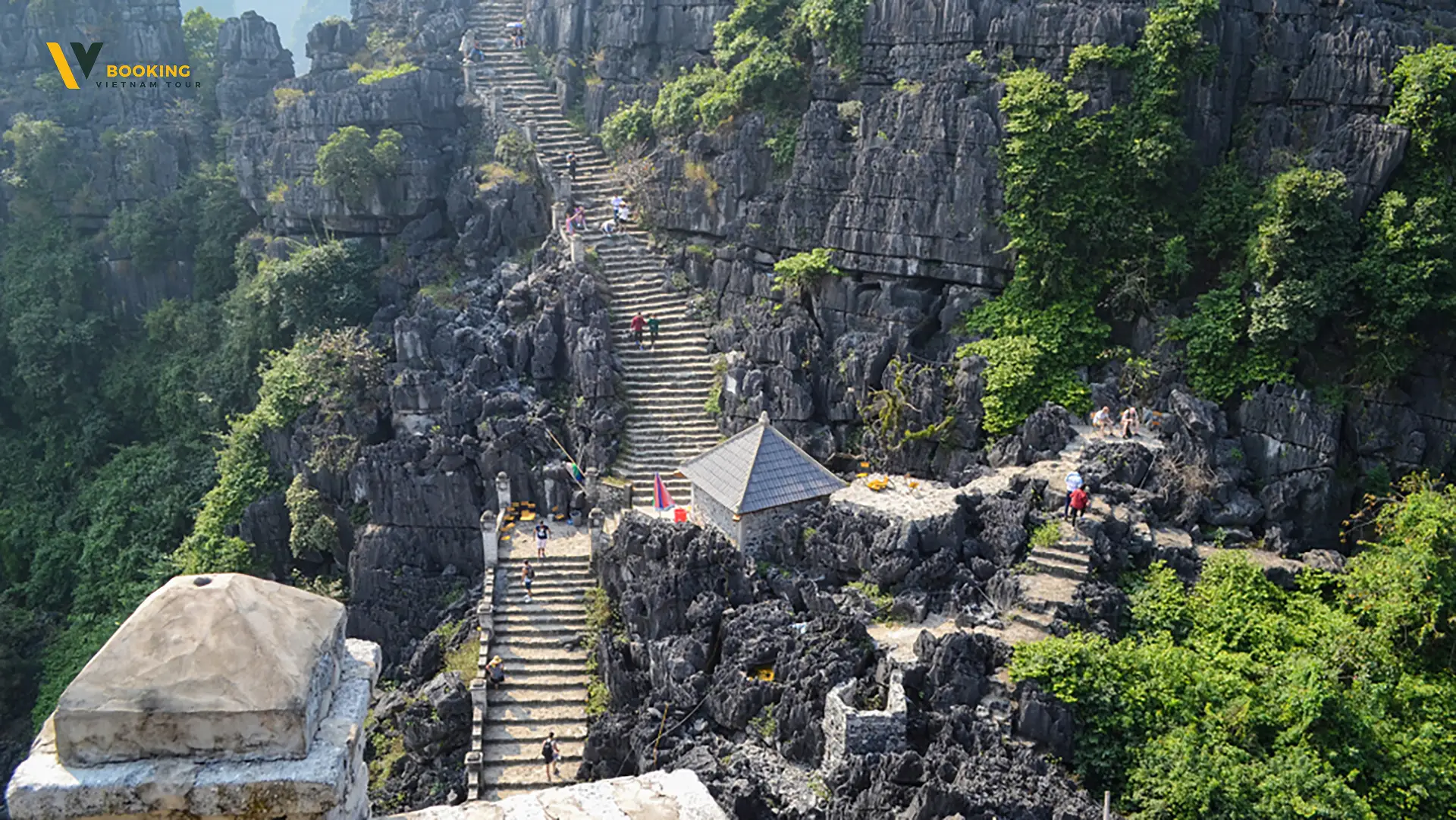 The Steps Unfold As One Embarks On The Mua Cave Hike