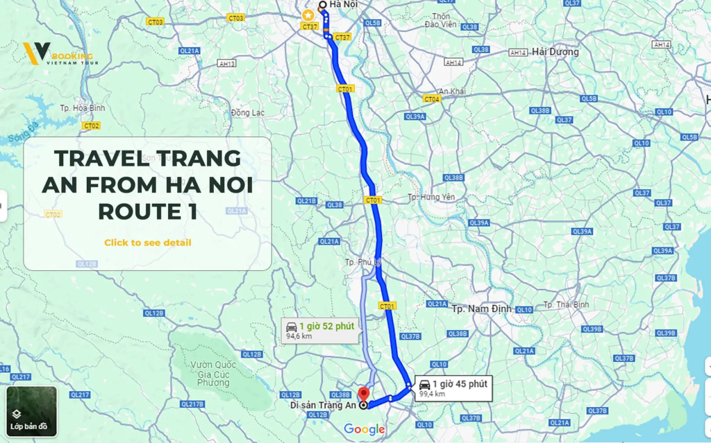 travel trang an from ha noi route 1